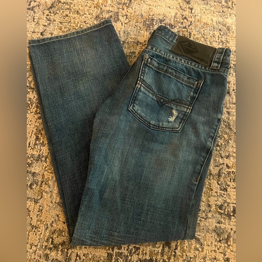 Men’s Rock & Roll Denim Jeans-regular fit straight leg. 31x32